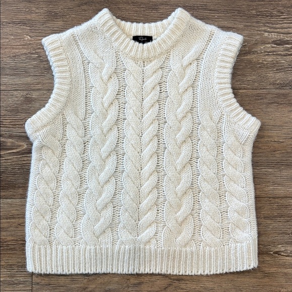 Rails Cream Cable Knit Alexis Sweater Vest - Women's Size XS - EUC - Picture 3 of 13